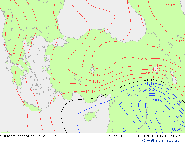 Luchtdruk (Grond) CFS do 26.09.2024 00 UTC