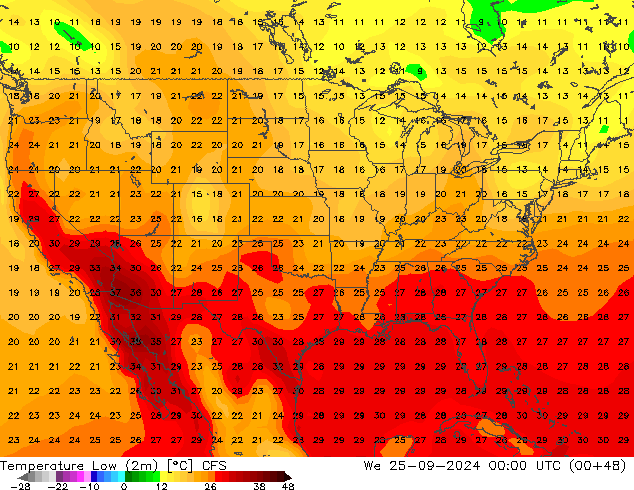 Темпер. мин. (2т) CFS ср 25.09.2024 00 UTC