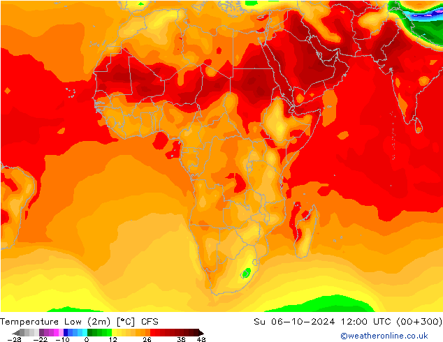 Temperature Low (2m) CFS Su 06.10.2024 12 UTC