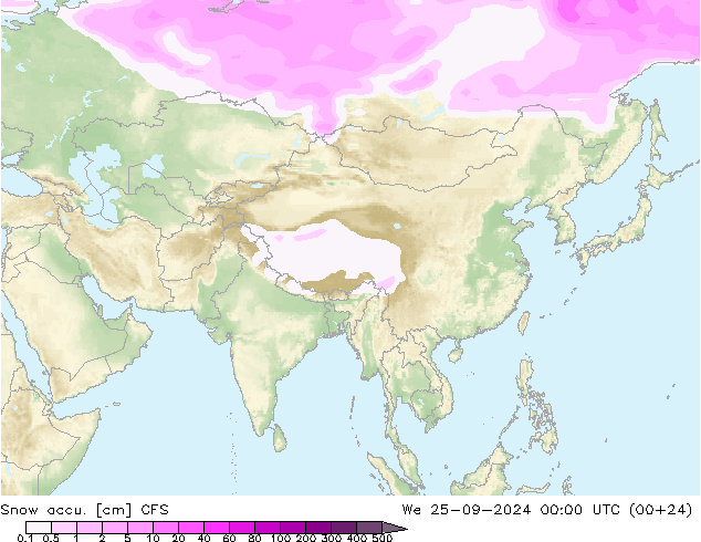 Snow accu. CFS St 25.09.2024 00 UTC