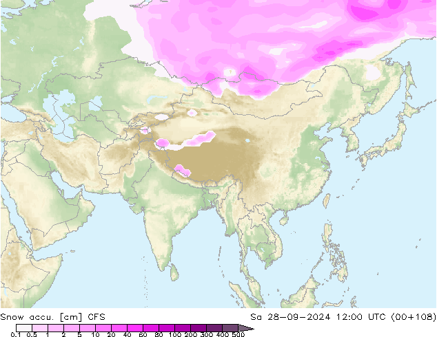 Snow accu. CFS  28.09.2024 12 UTC