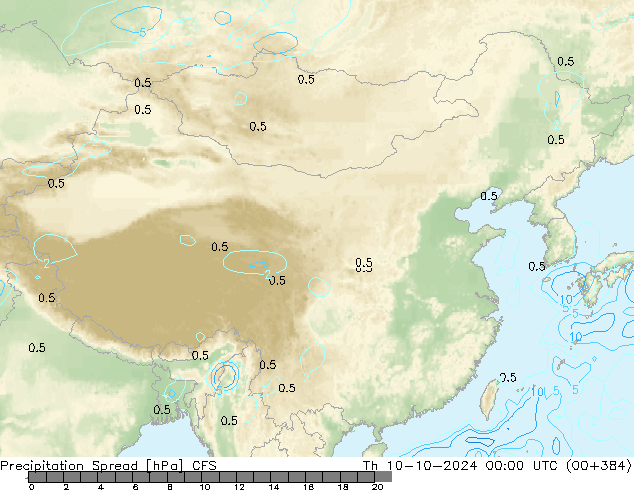 Yağış Spread CFS Per 10.10.2024 00 UTC