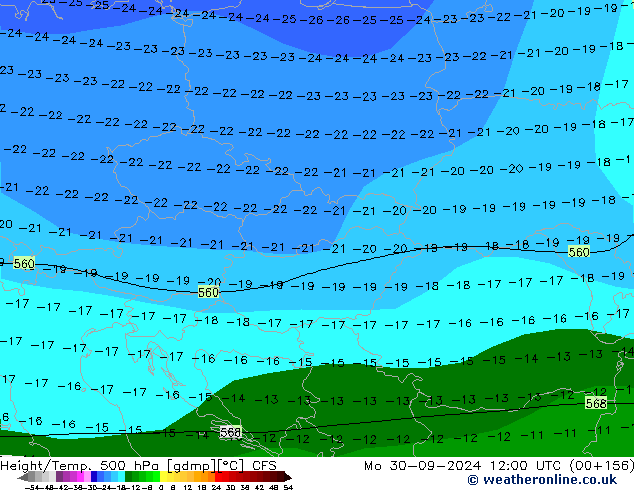 Height/Temp. 500 hPa CFS Seg 30.09.2024 12 UTC