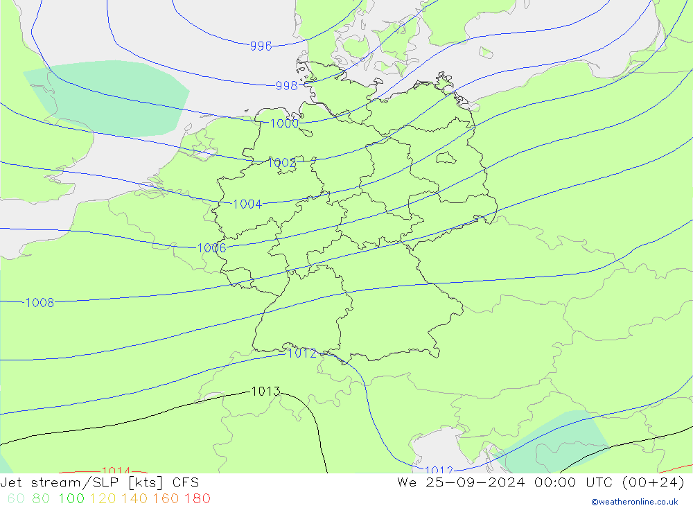 Jet stream/SLP CFS St 25.09.2024 00 UTC