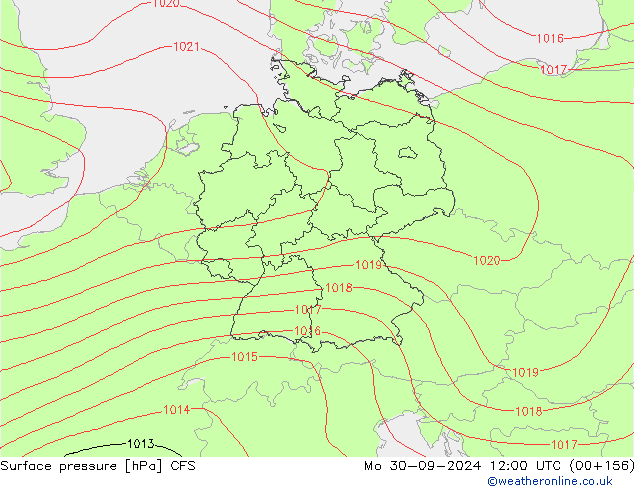 Surface pressure CFS Mo 30.09.2024 12 UTC