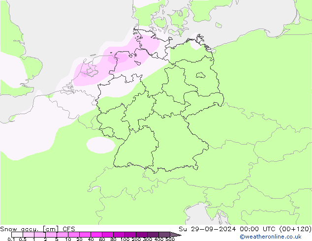 Toplam Kar CFS Paz 29.09.2024 00 UTC