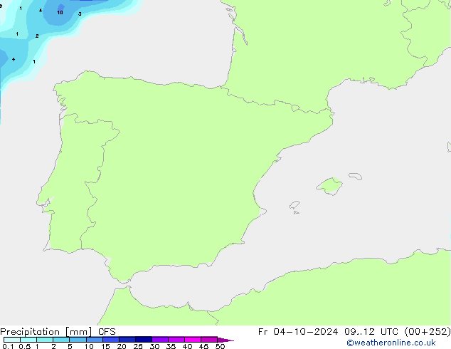 precipitação CFS Sex 04.10.2024 12 UTC