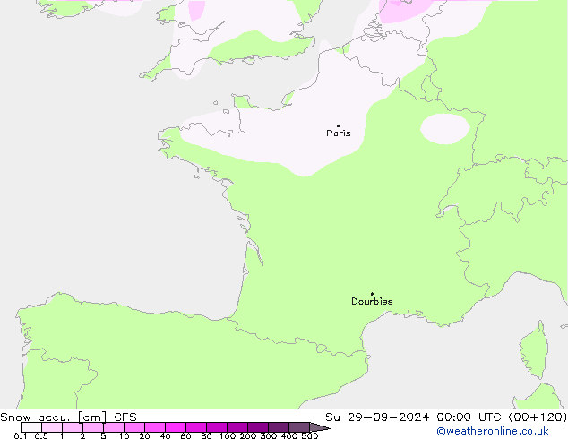 Snow accu. CFS Ne 29.09.2024 00 UTC