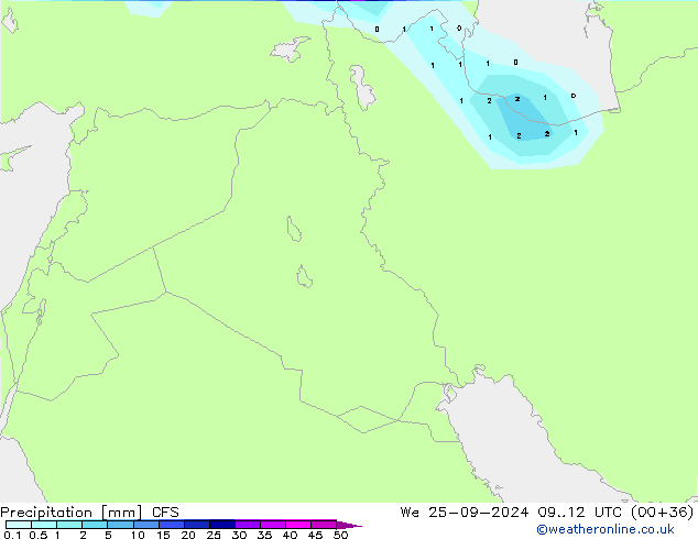 Niederschlag CFS Mi 25.09.2024 12 UTC