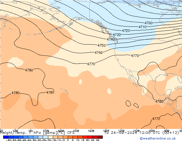 Height/Temp. 1 гПа CFS вт 24.09.2024 12 UTC