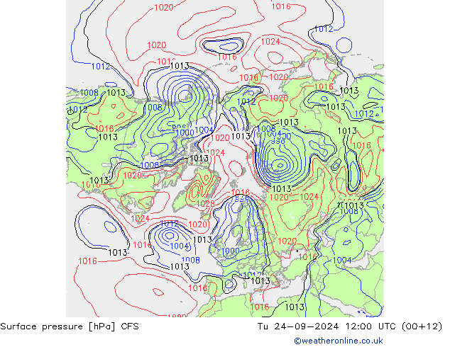 Surface pressure CFS Tu 24.09.2024 12 UTC