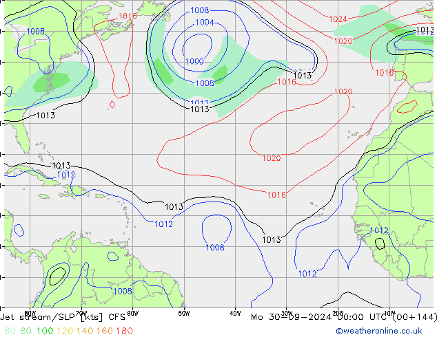 Courant-jet CFS lun 30.09.2024 00 UTC