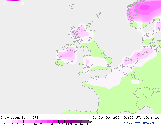 Snow accu. CFS Su 29.09.2024 00 UTC