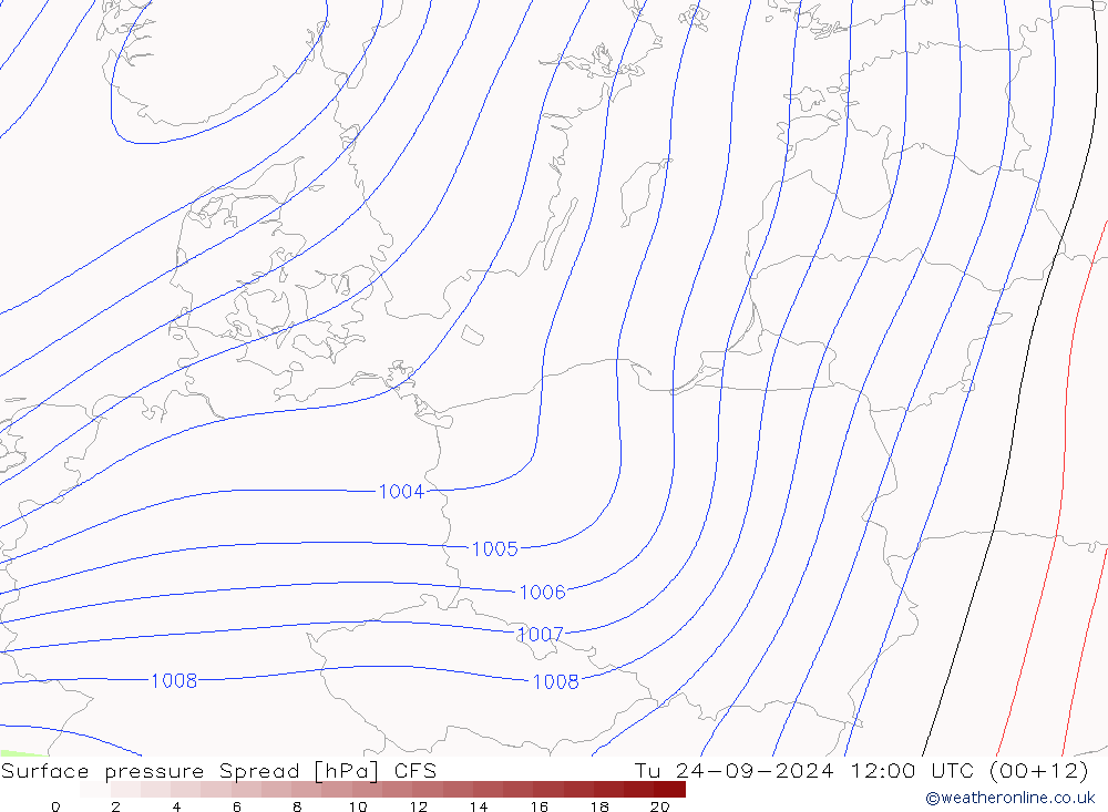 pression de l'air Spread CFS mar 24.09.2024 12 UTC