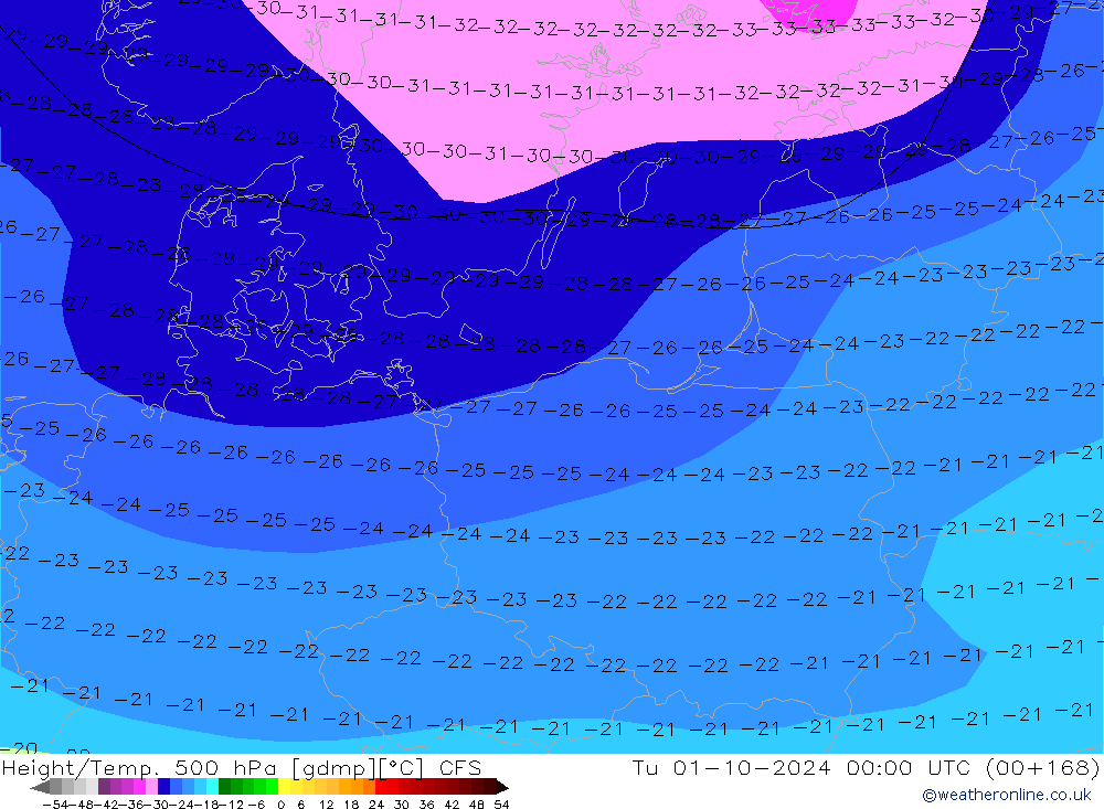 Height/Temp. 500 hPa CFS Tu 01.10.2024 00 UTC