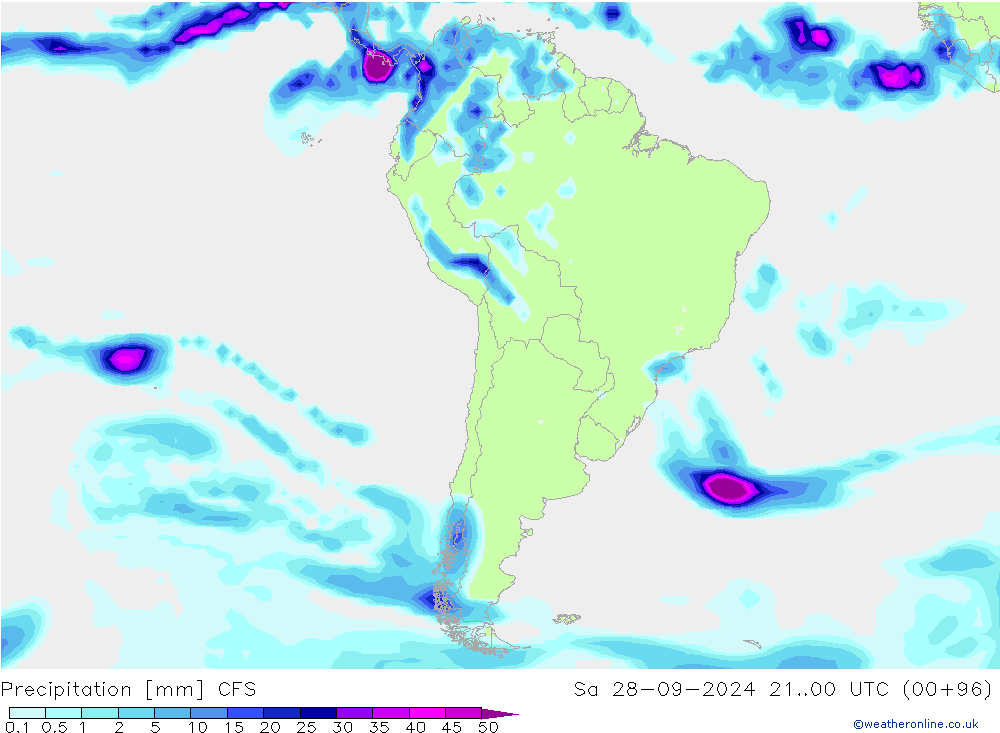 Precipitation CFS Sa 28.09.2024 00 UTC