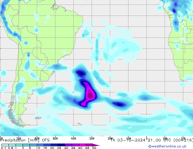 Neerslag CFS do 03.10.2024 00 UTC