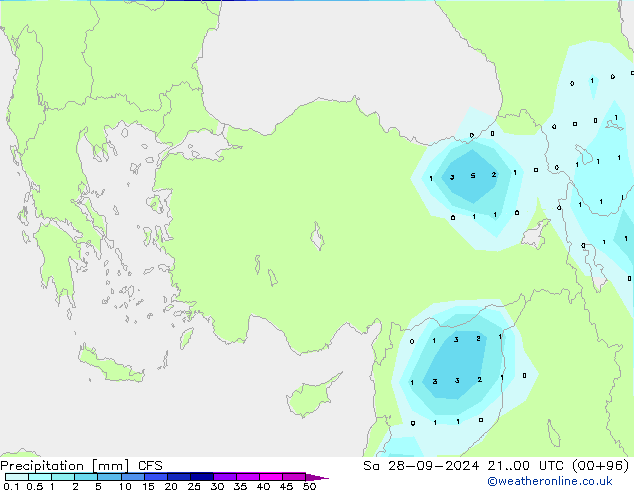 осадки CFS сб 28.09.2024 00 UTC