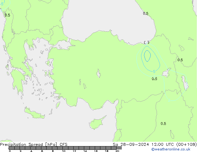 Niederschlag  Spread CFS Sa 28.09.2024 12 UTC