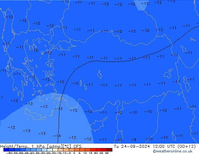 Height/Temp. 1 гПа CFS вт 24.09.2024 12 UTC