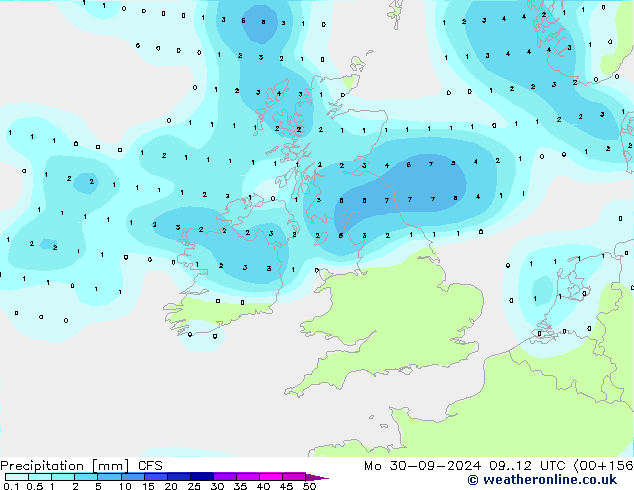 Precipitazione CFS lun 30.09.2024 12 UTC