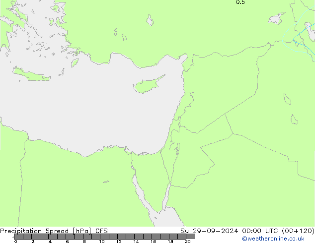 Precipitation Spread CFS Su 29.09.2024 00 UTC