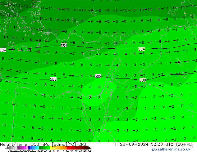 Height/Temp. 500 hPa CFS Th 26.09.2024 00 UTC