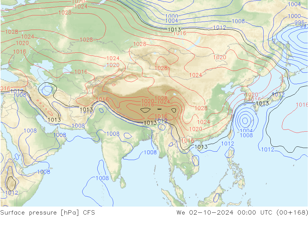 ciśnienie CFS śro. 02.10.2024 00 UTC