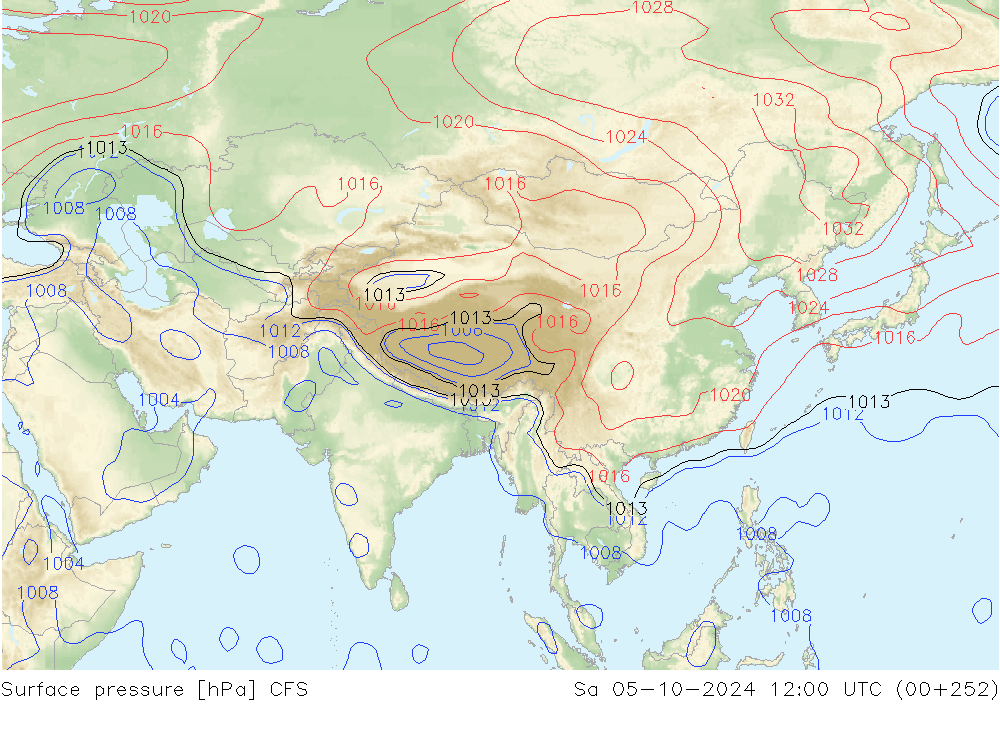 Luchtdruk (Grond) CFS za 05.10.2024 12 UTC