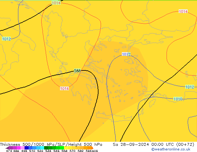 Thck 500-1000hPa CFS Sáb 28.09.2024 00 UTC