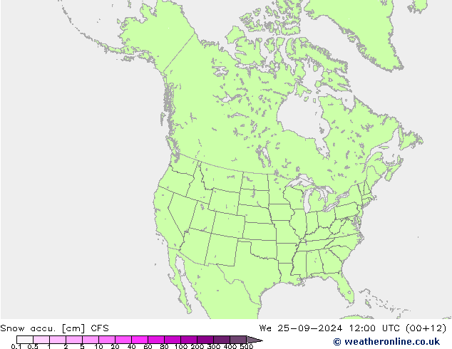 Schneemenge CFS Mi 25.09.2024 12 UTC