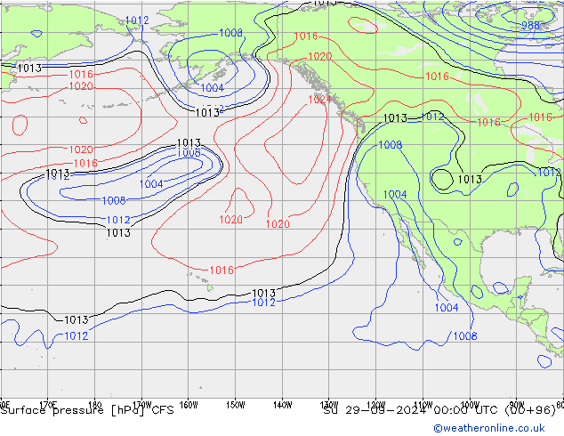 Surface pressure CFS Su 29.09.2024 00 UTC