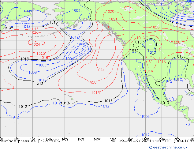 Surface pressure CFS Su 29.09.2024 12 UTC