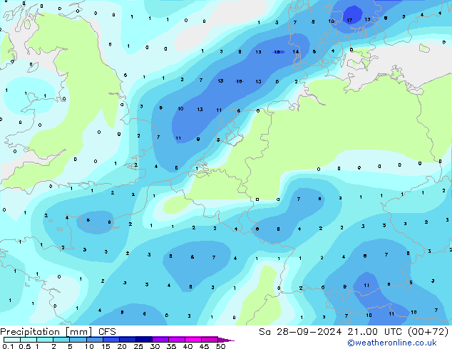 Precipitazione CFS sab 28.09.2024 00 UTC