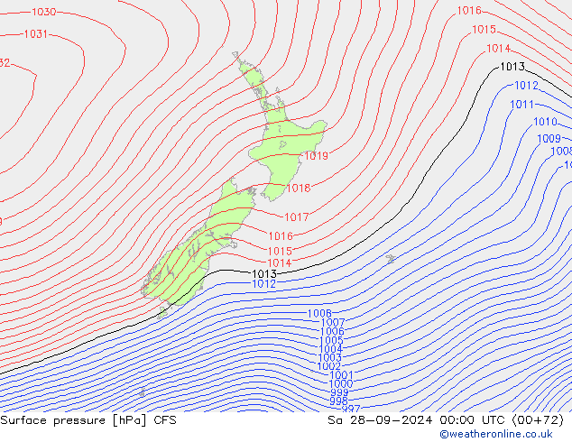 Yer basıncı CFS Cts 28.09.2024 00 UTC