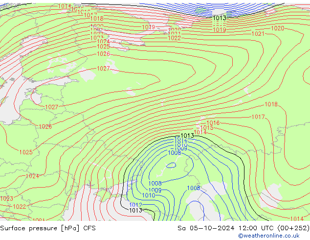 pression de l'air CFS sam 05.10.2024 12 UTC