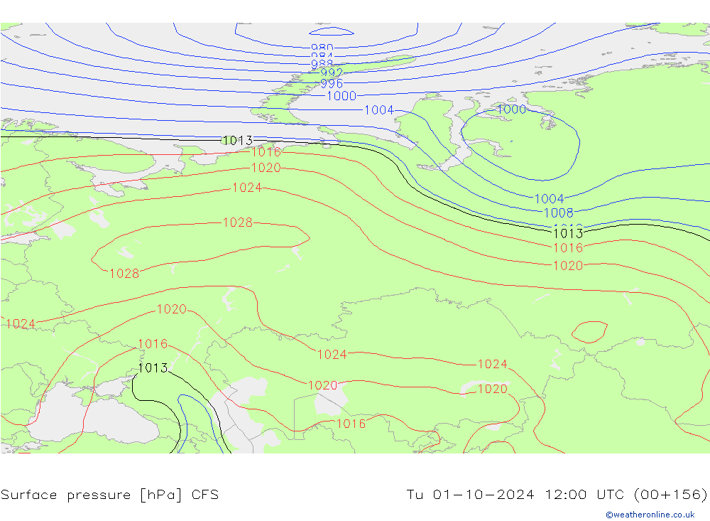 pressão do solo CFS Ter 01.10.2024 12 UTC