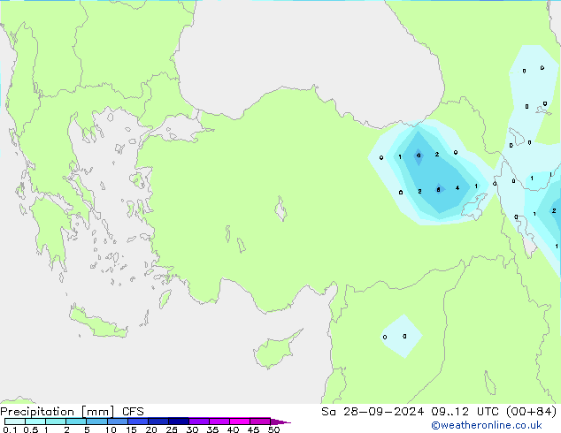 Precipitazione CFS sab 28.09.2024 12 UTC