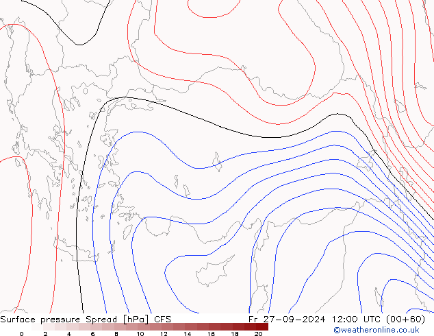 pression de l'air Spread CFS ven 27.09.2024 12 UTC