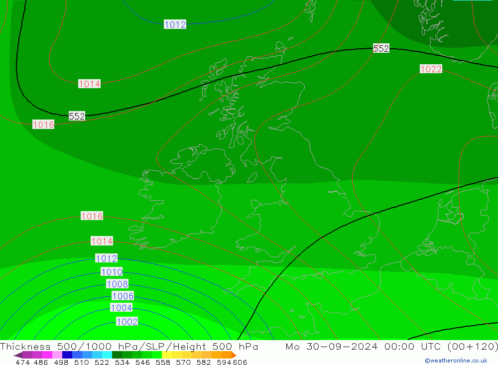 Thck 500-1000hPa CFS Mo 30.09.2024 00 UTC