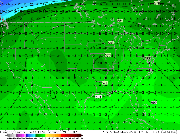 Height/Temp. 500 hPa CFS Sáb 28.09.2024 12 UTC