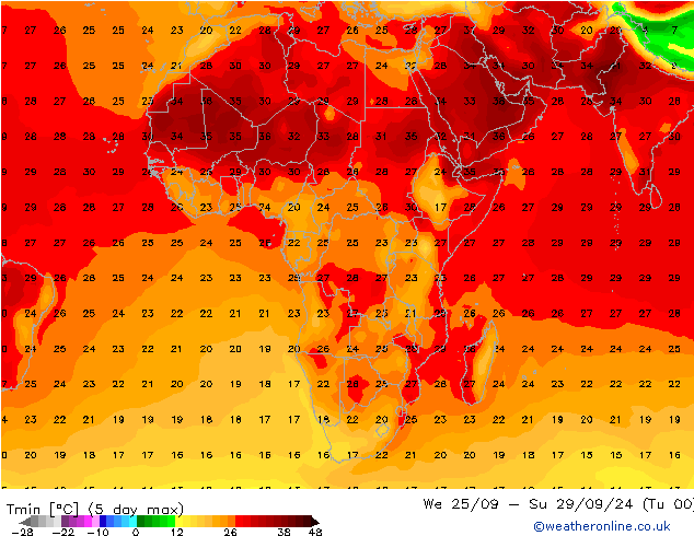 Nejnižší teplota (2m) CFS Čt 17.10.2024 12 UTC