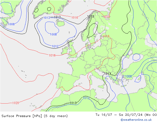 地面气压 CFS 星期一 15.07.2024 12 UTC