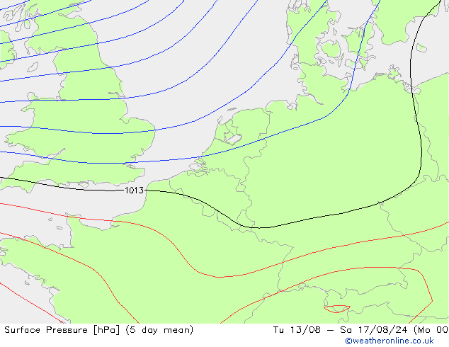 地面气压 CFS 星期三 14.08.2024 12 UTC