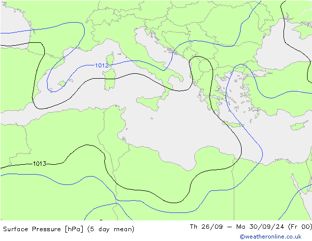 Atmosférický tlak CFS Út 24.09.2024 12 UTC