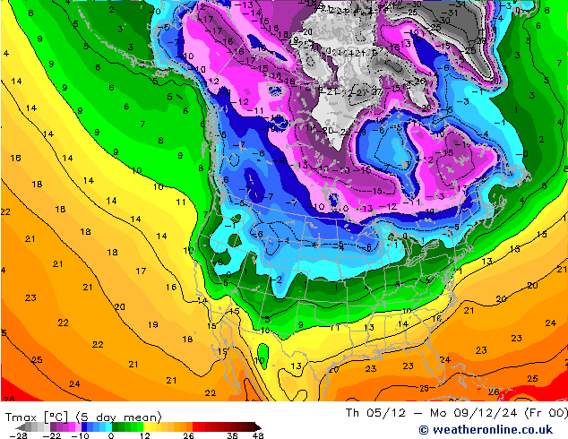 Temperature High (2m) CFS Sa 21.09.2024 00 UTC