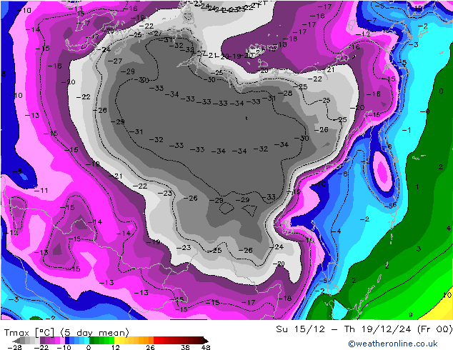 Max. Temperatura (2m) CFS so. 21.09.2024 12 UTC