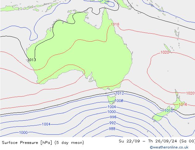 Luchtdruk (Grond) CFS ma 23.09.2024 12 UTC