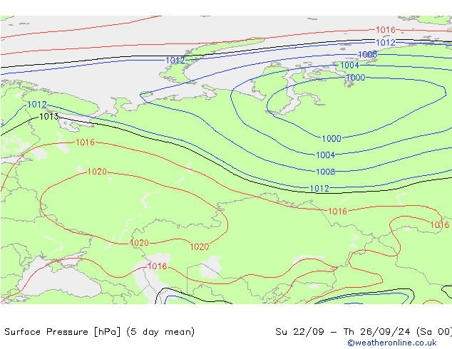 приземное давление CFS сб 21.09.2024 12 UTC