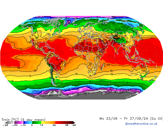 Temperature Low (2m) CFS Mo 23.09.2024 00 UTC